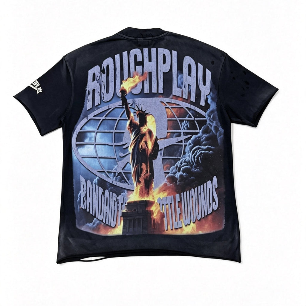 Rough Play Statue of Liberty Graphic T-Shirt