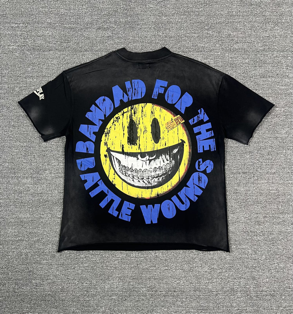 Rough Play Baseball Smiley Graphic T-Shirt