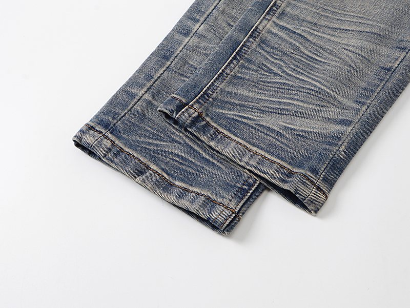 VALABASAS Washed Distressed Blue Jeans