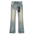 VALABASAS Light Blue Embellished Flare Jeans