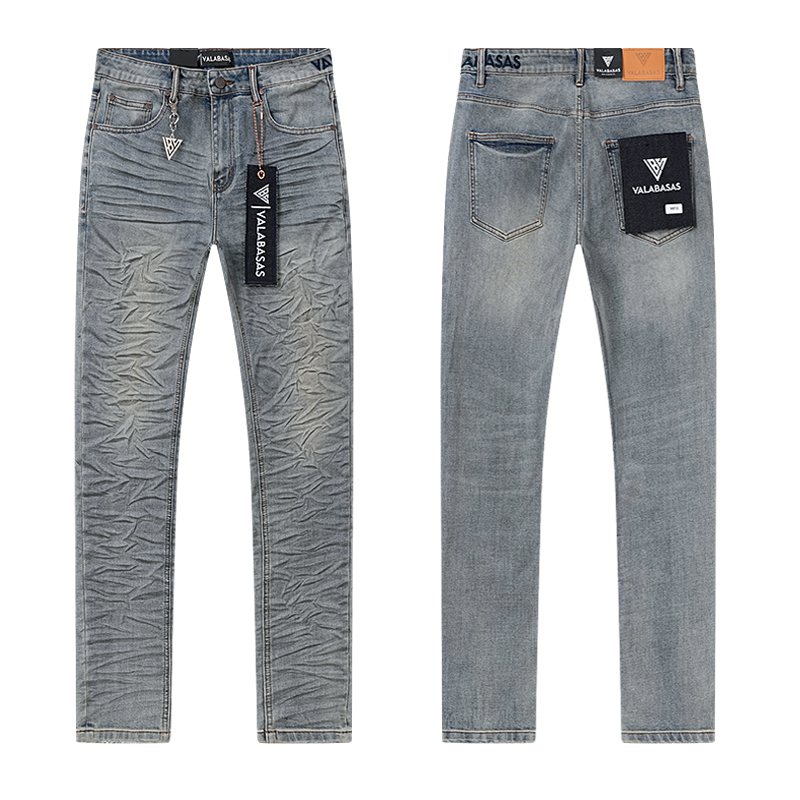 VALABASAS Light Blue Distressed Jeans