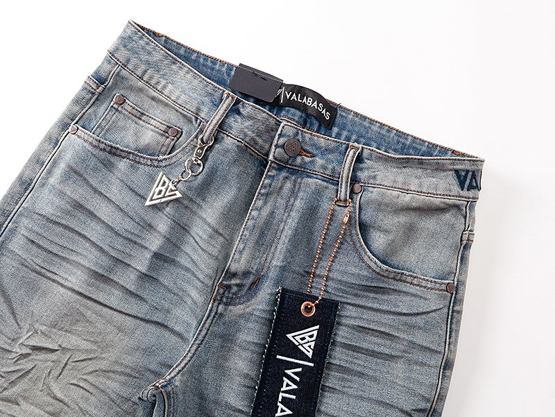 VALABASAS Light Blue Distressed Jeans