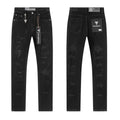 VALABASAS V005 Distressed Black Jeans