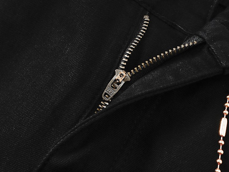 VALABASAS V005 Distressed Black Jeans