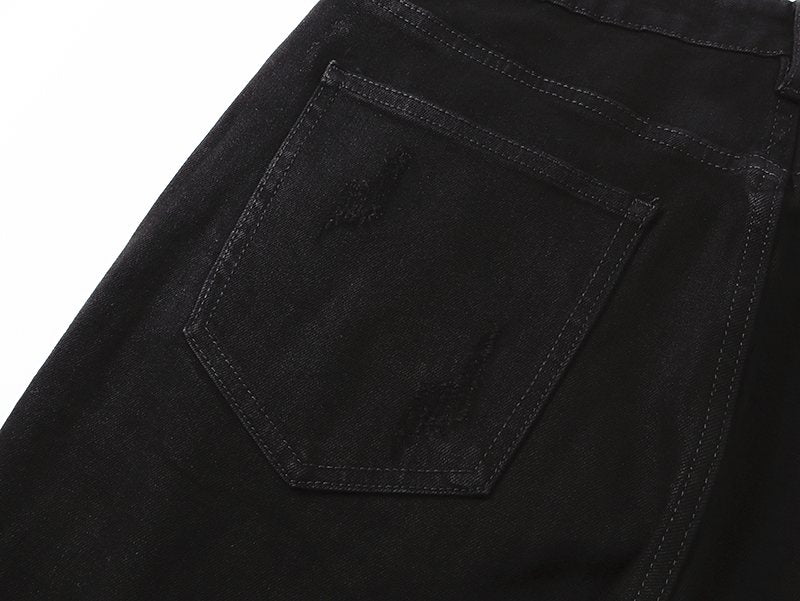VALABASAS V005 Distressed Black Jeans