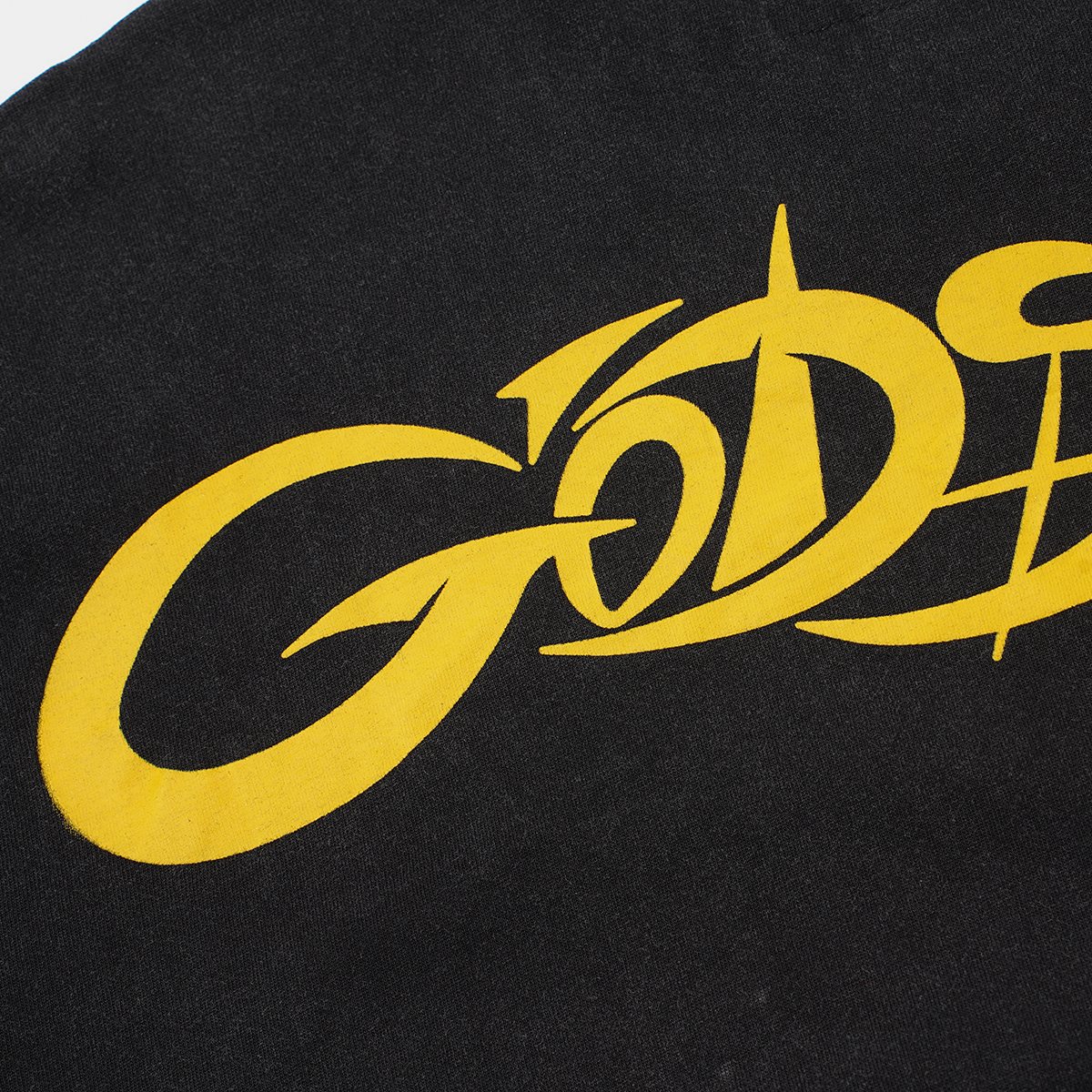 Godspeed Flaming Skull Washed Black Graphic T-Shirt
