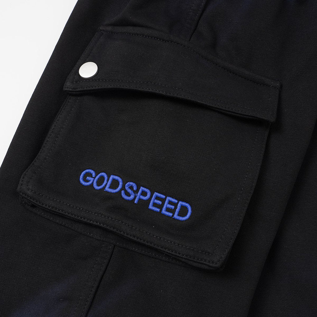 Godspeed Embroidered Cargo Sweat Shorts