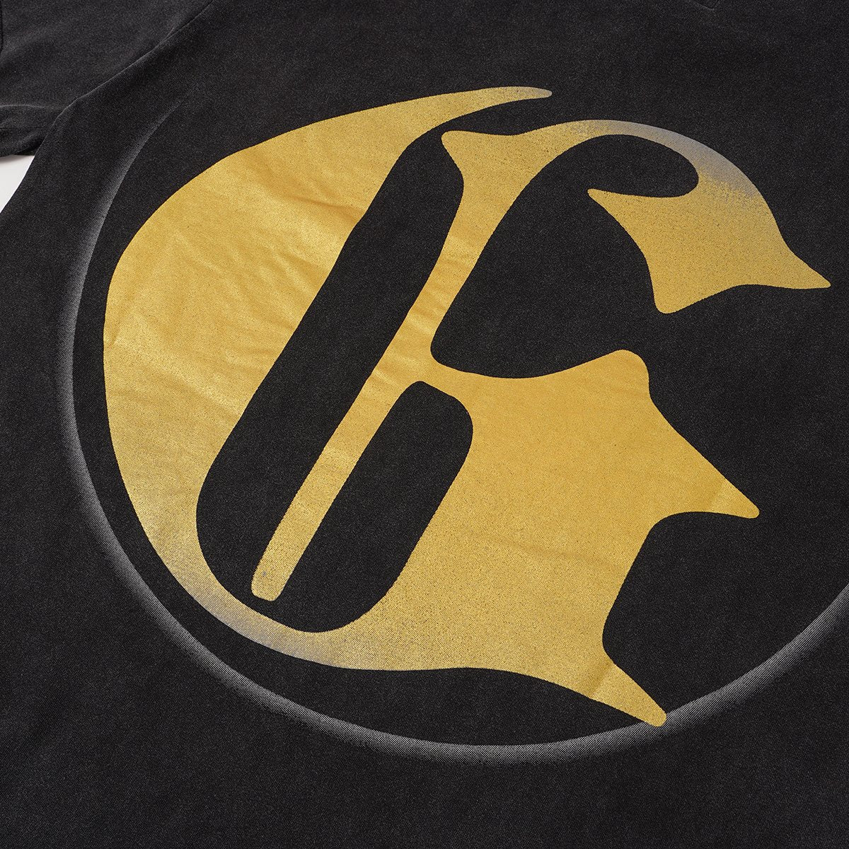 Godspeed Leaf Graphic Washed Black T-Shirt
