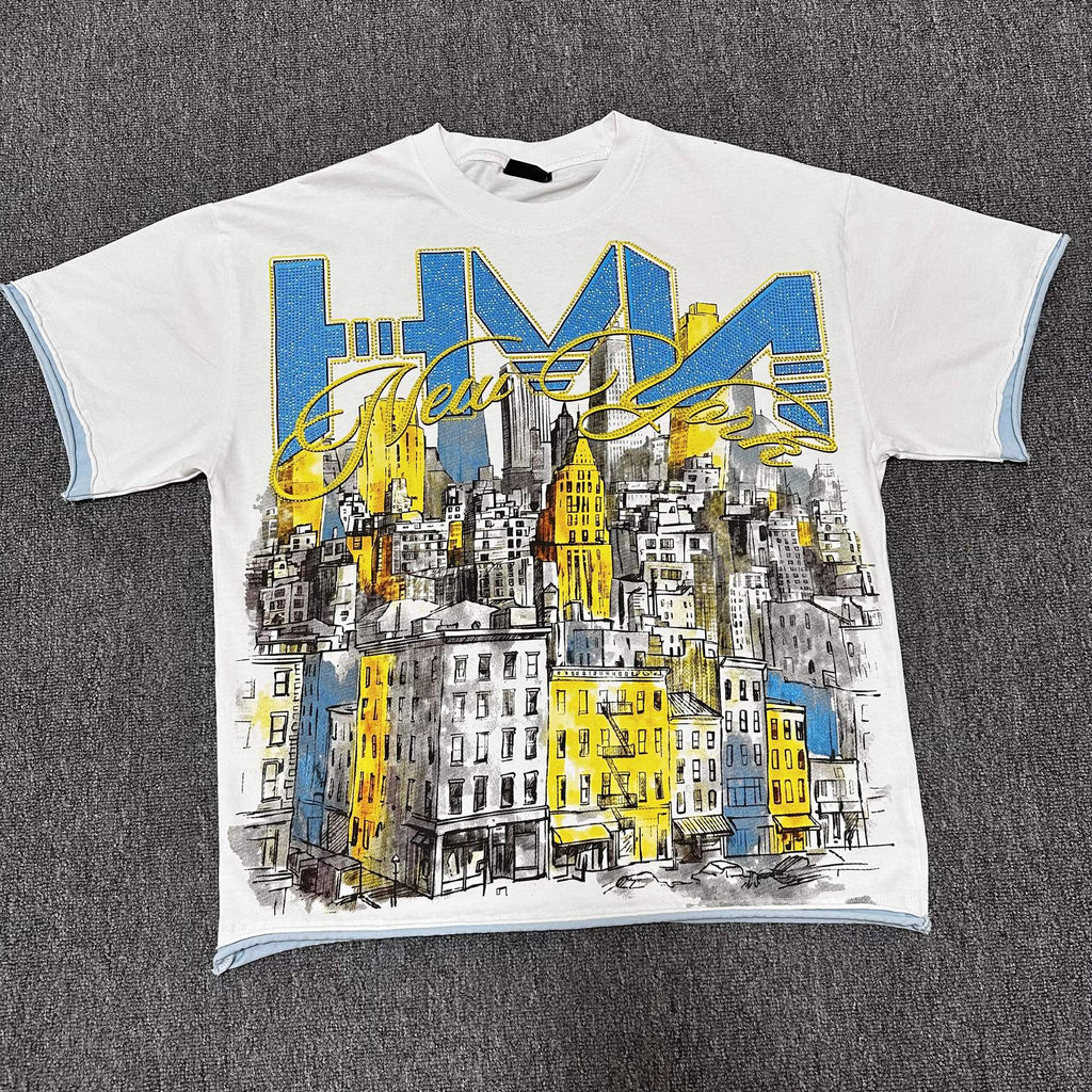 HARMONY City Graphic Contrast-Trim T-Shirt
