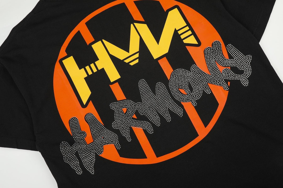HARMONY Black Front & Back Graphic T-Shirt