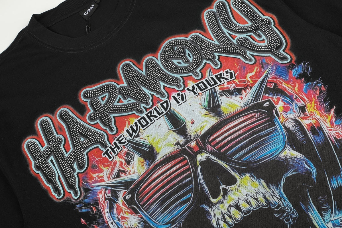 HARMONY Skull Graphic Short-Sleeve T-Shirt