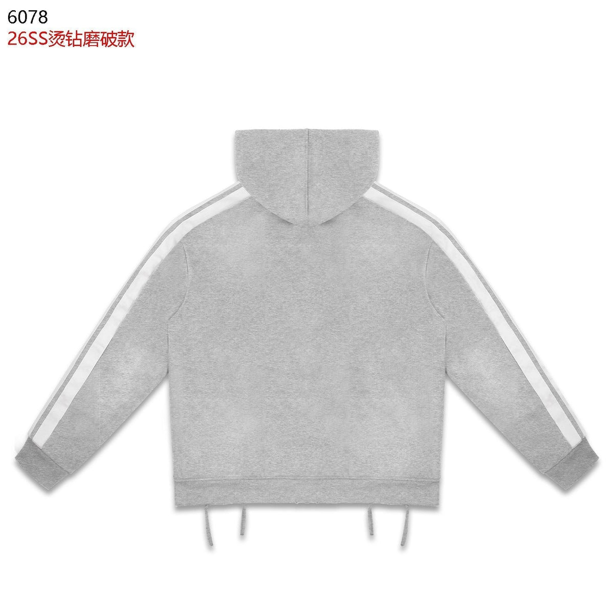 Rough Play Studded Stripe Full-Zip Hoodie