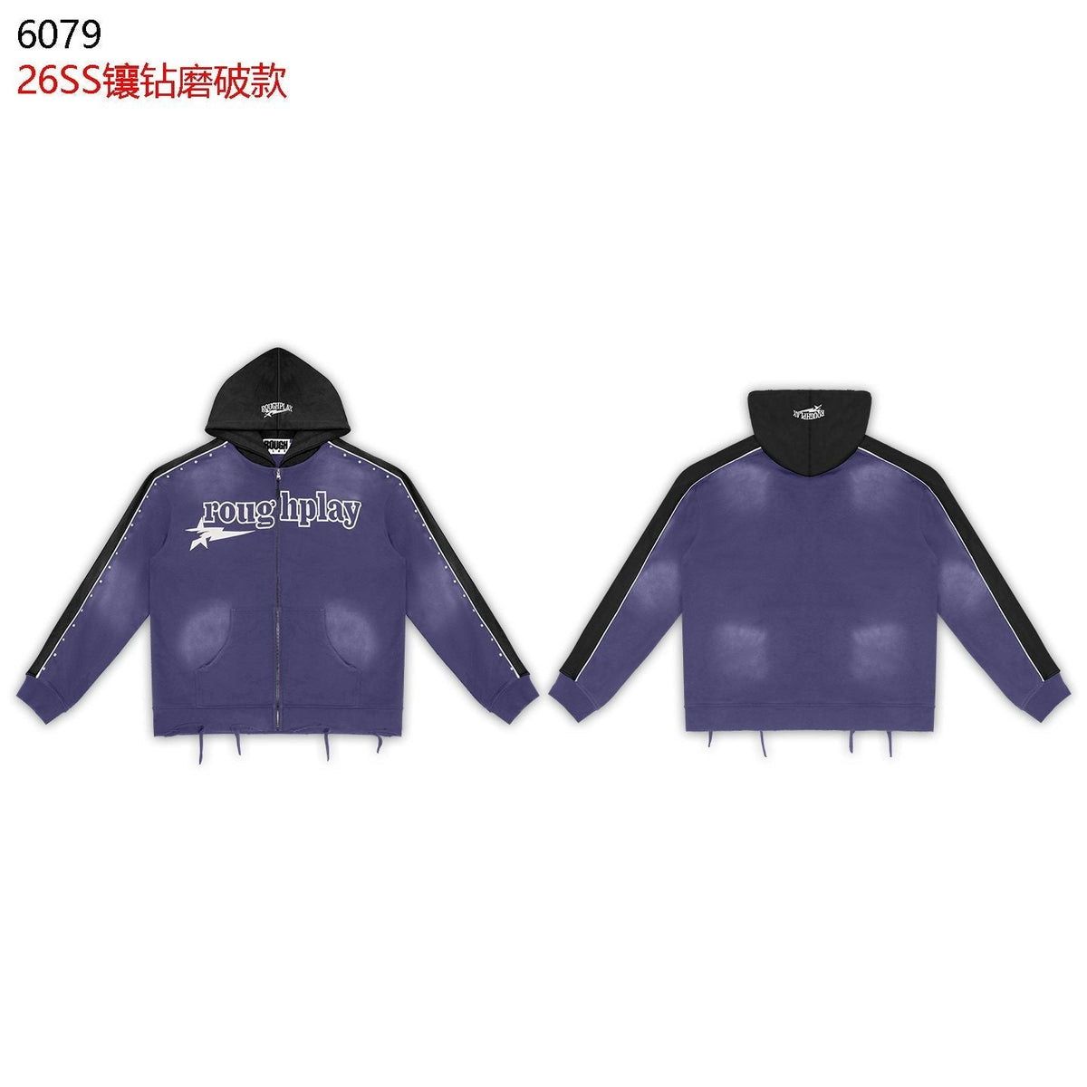 Rough Play Lightning Colorblock Zip Hoodie