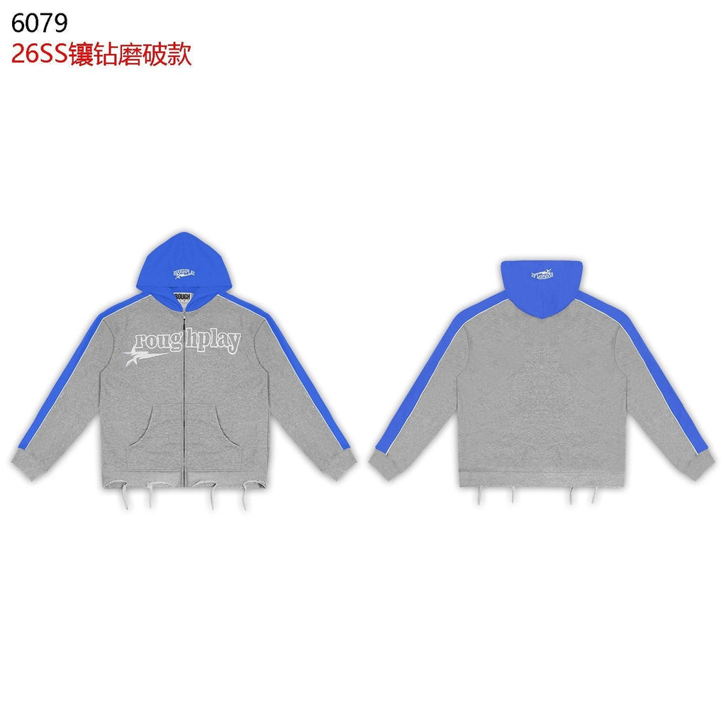 Rough Play Lightning Colorblock Zip Hoodie