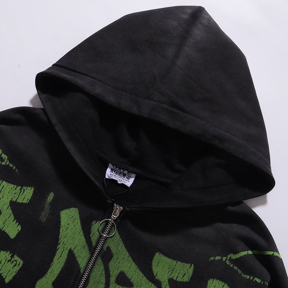 VALE USA Liberty Graphic Washed Zip Hoodie