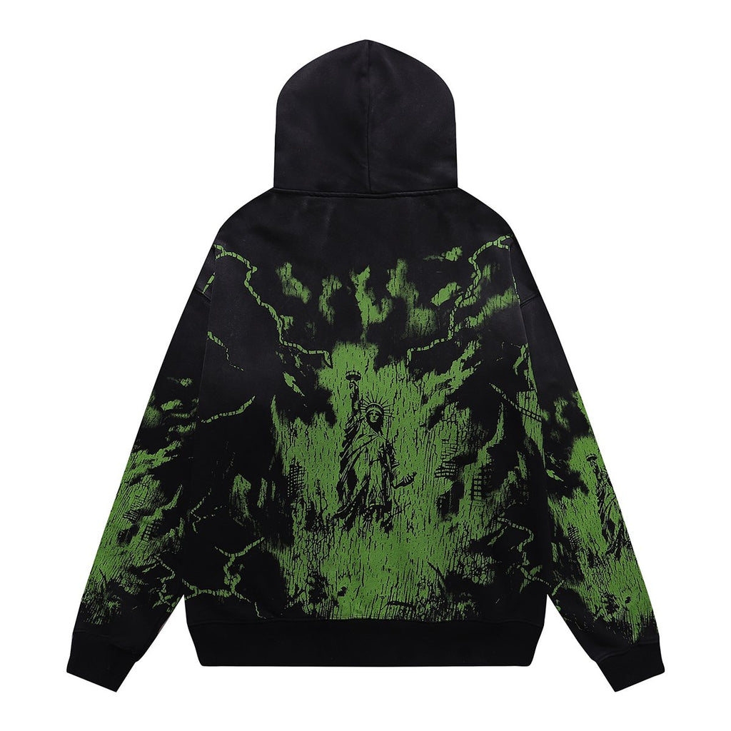 VALE USA Liberty Graphic Washed Zip Hoodie