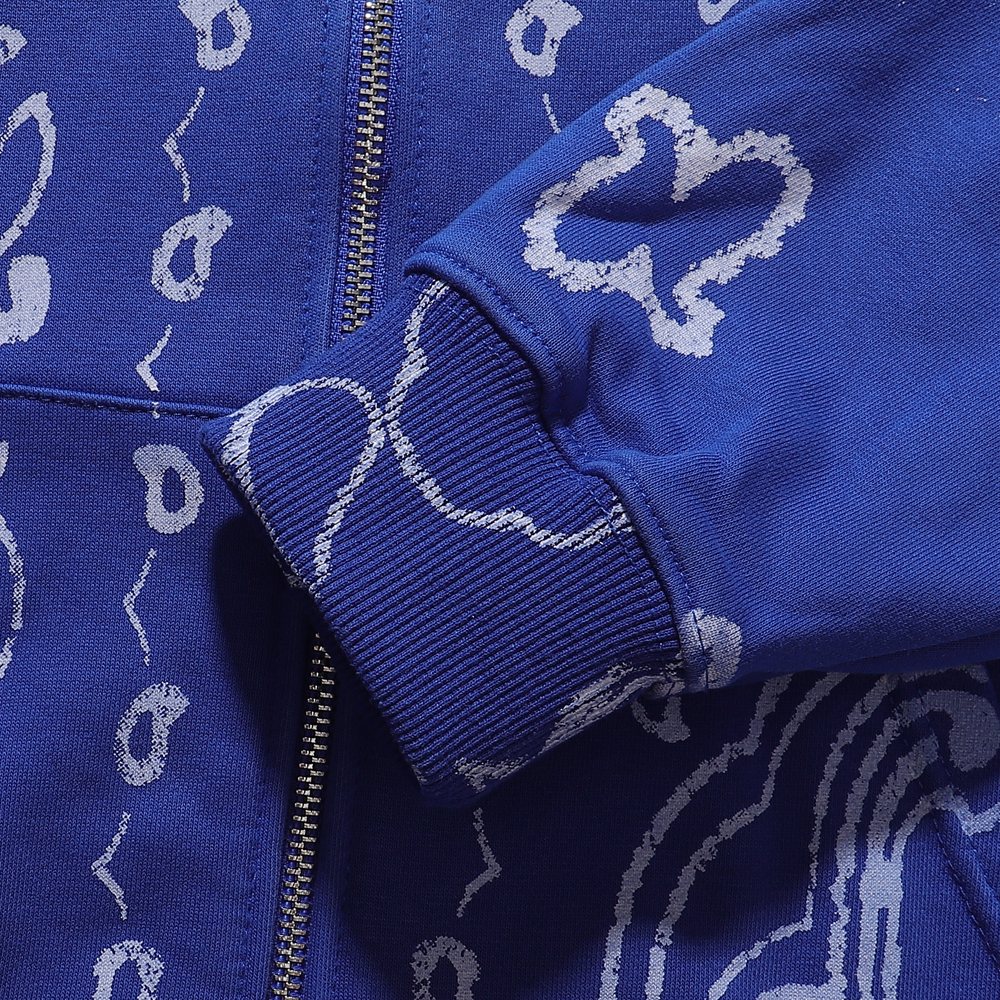VALE USA Paisley Print Zip Hoodie