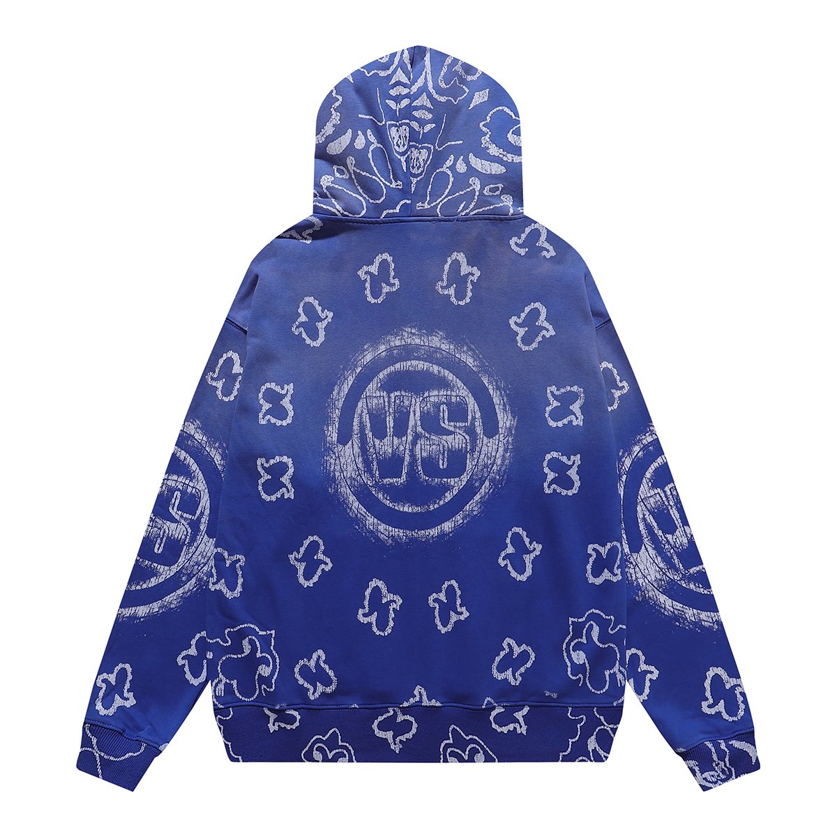 VALE USA Paisley Print Zip Hoodie