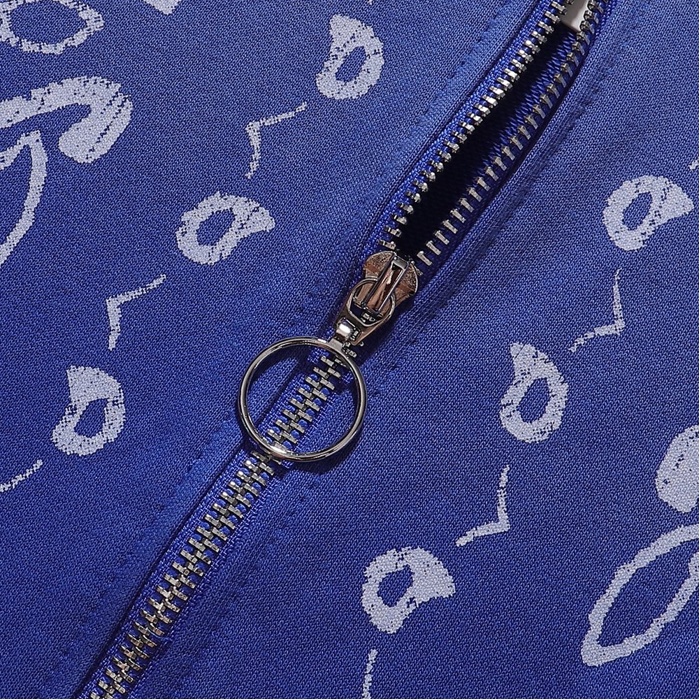 VALE USA Paisley Print Zip Hoodie