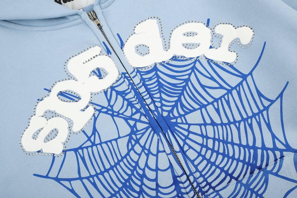 Sp5der Spiderweb Graphic Zip Hoodie