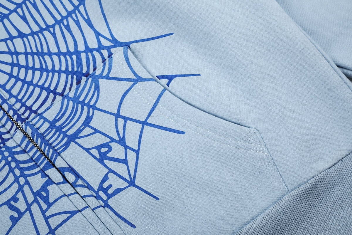 Sp5der Spiderweb Graphic Zip Hoodie