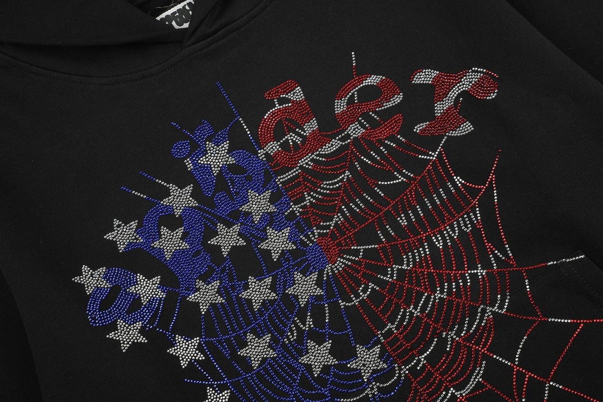 Sp5der Rhinestone Web Graphic Matching Set