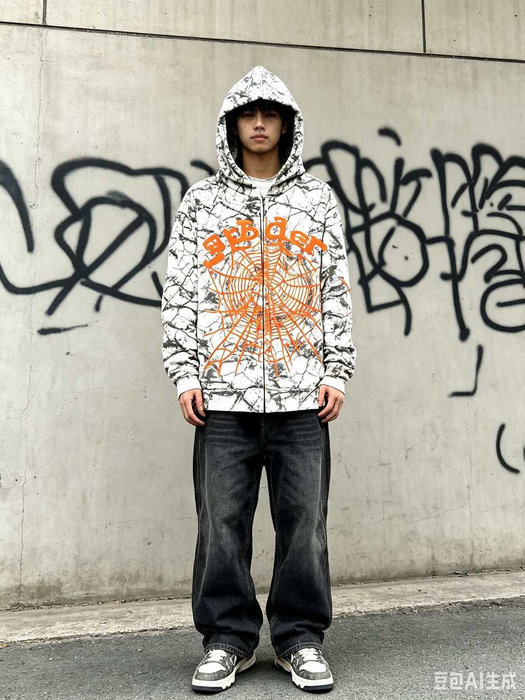 Sp5der Camo Spider Graphic Hoodie & Shorts Set