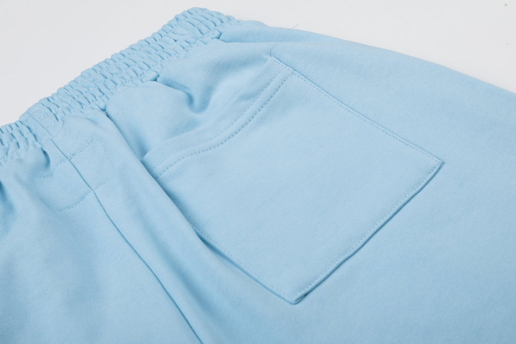 Sp5der Raised Graphic Raw Hem Shorts