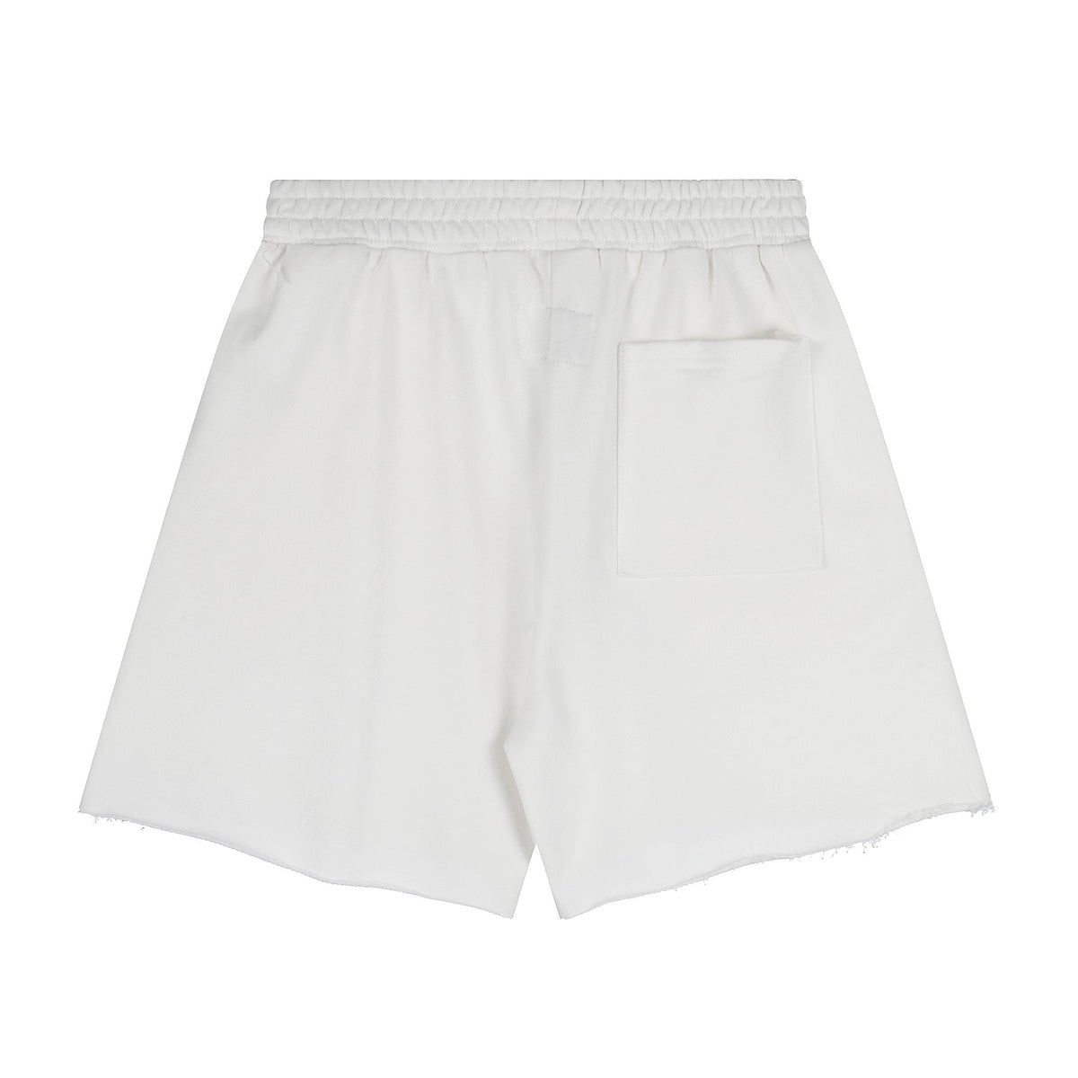 Sp5der Raised Graphic Raw Hem Shorts