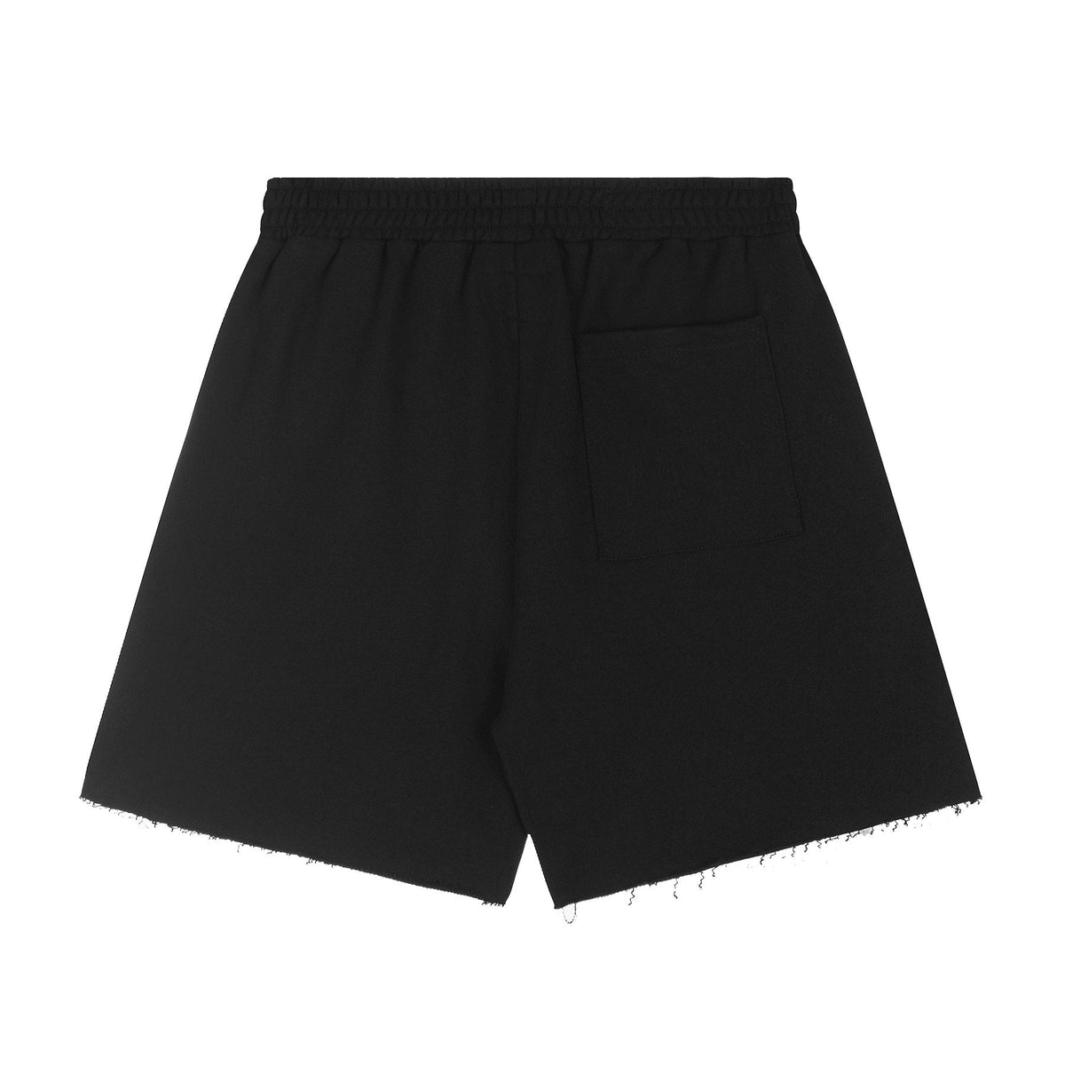 Sp5der Raised Graphic Raw Hem Shorts