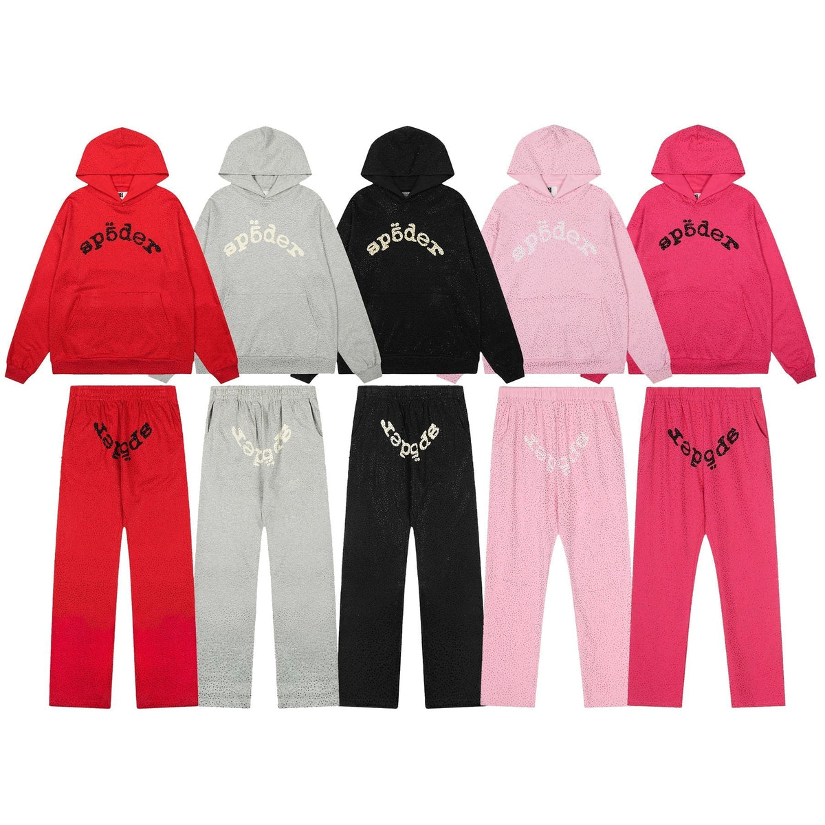 Sp5der Arched Graphic Hoodie & Pants Matching Set