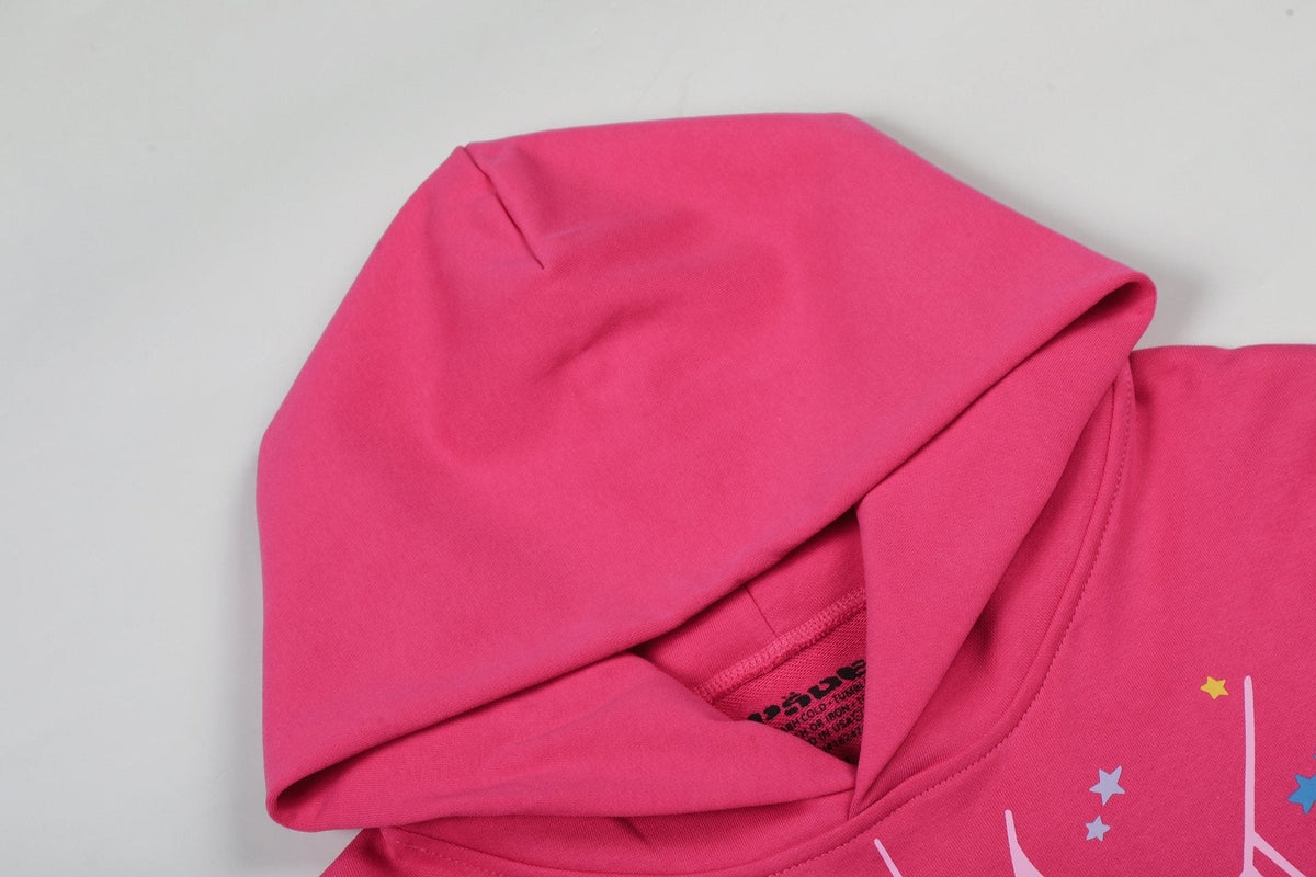 Sp5der Pink Spiderweb Graphic Matching Set