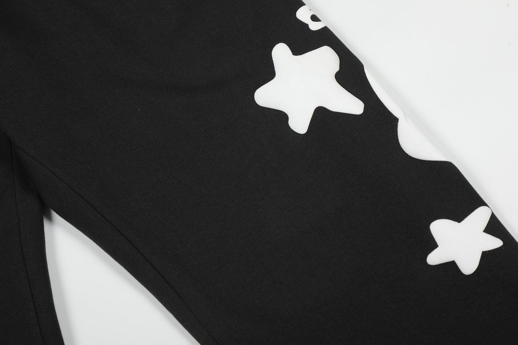 Sp5der Black Graphic Hoodie & Jogger Matching Set