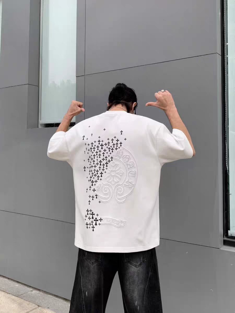 Chrome Hearts Cross Floral Graphic T-Shirt