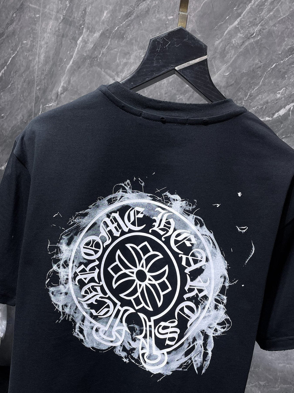 Chrome Hearts Cross Floral Back Graphic T-Shirt