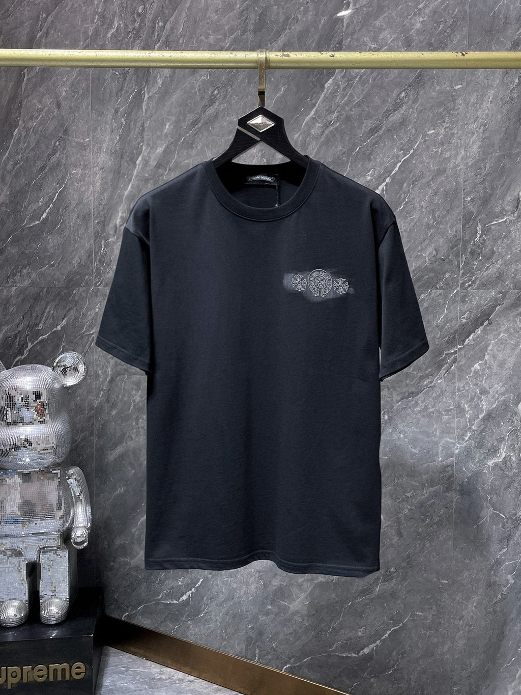 Chrome Hearts Gothic Floral Graphic T-Shirt