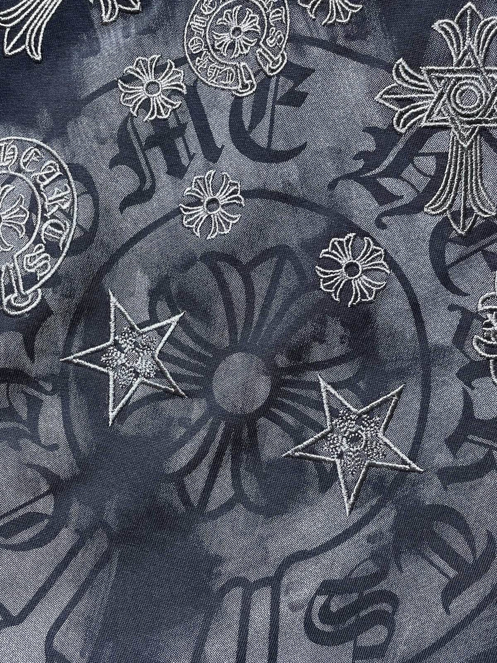 Chrome Hearts Gothic Floral Graphic T-Shirt
