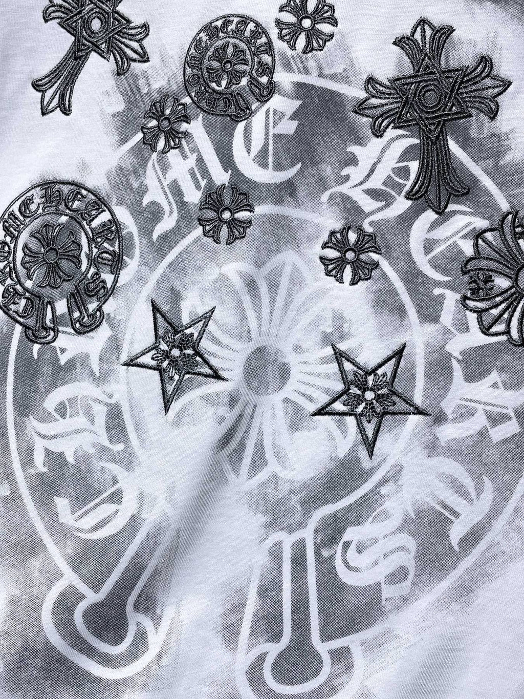 Chrome Hearts Gothic Floral Graphic T-Shirt