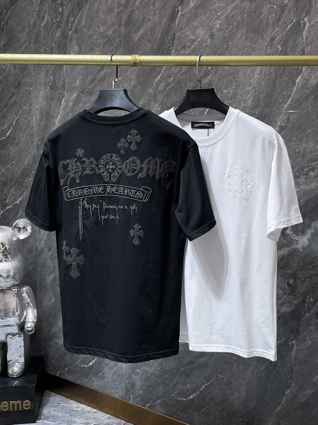 Chrome Hearts Horseshoe & Script Embroidered Graphic T-Shirt