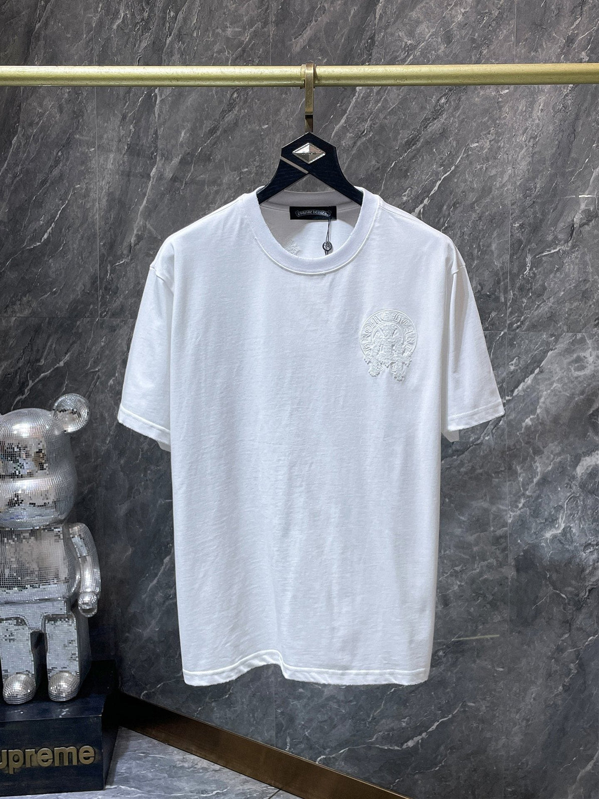 Chrome Hearts Horseshoe & Script Embroidered Graphic T-Shirt
