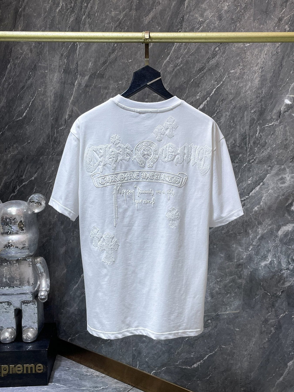 Chrome Hearts Horseshoe & Script Embroidered Graphic T-Shirt