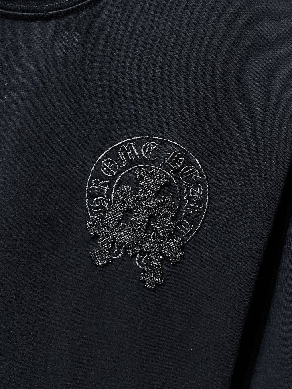 Chrome Hearts Horseshoe & Script Embroidered Graphic T-Shirt