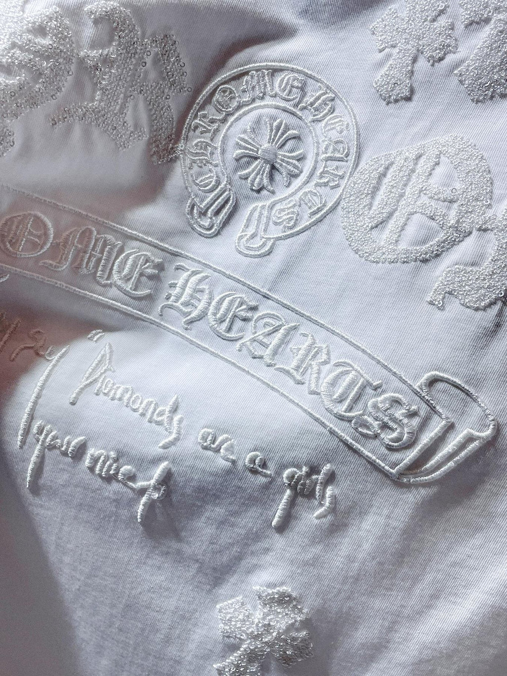 Chrome Hearts Horseshoe & Script Embroidered Graphic T-Shirt