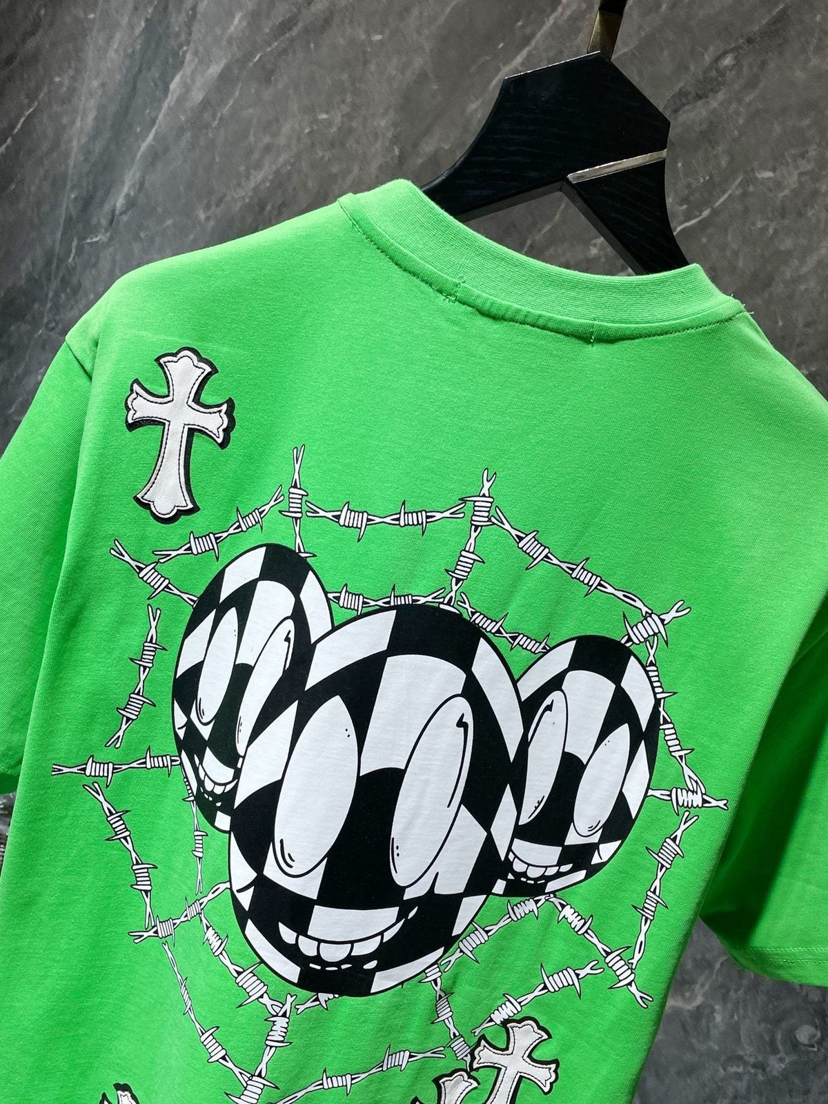 Chrome Hearts Cross & Barbed-Wire Graphic T-Shirt