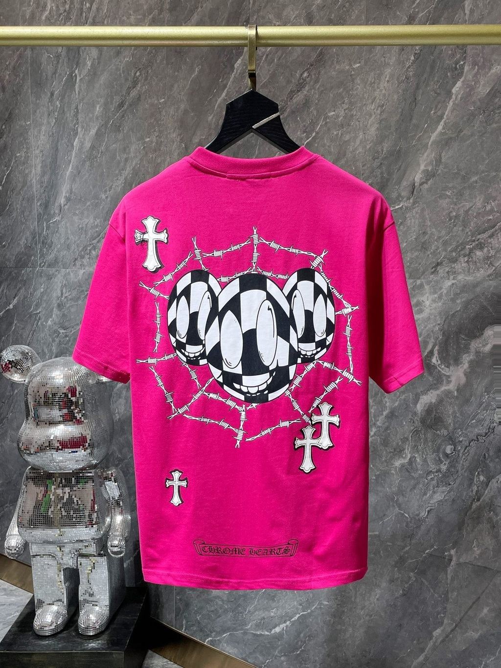 Chrome Hearts Cross & Barbed-Wire Graphic T-Shirt