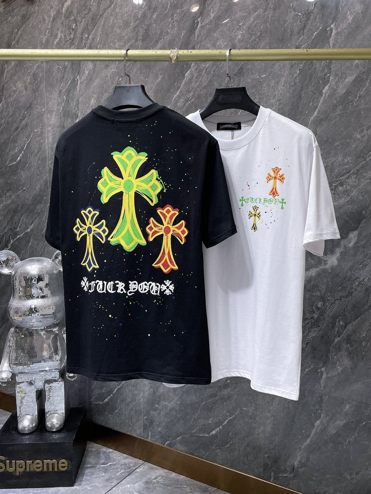 Chrome Hearts Cross Graffiti Graphic T-Shirt