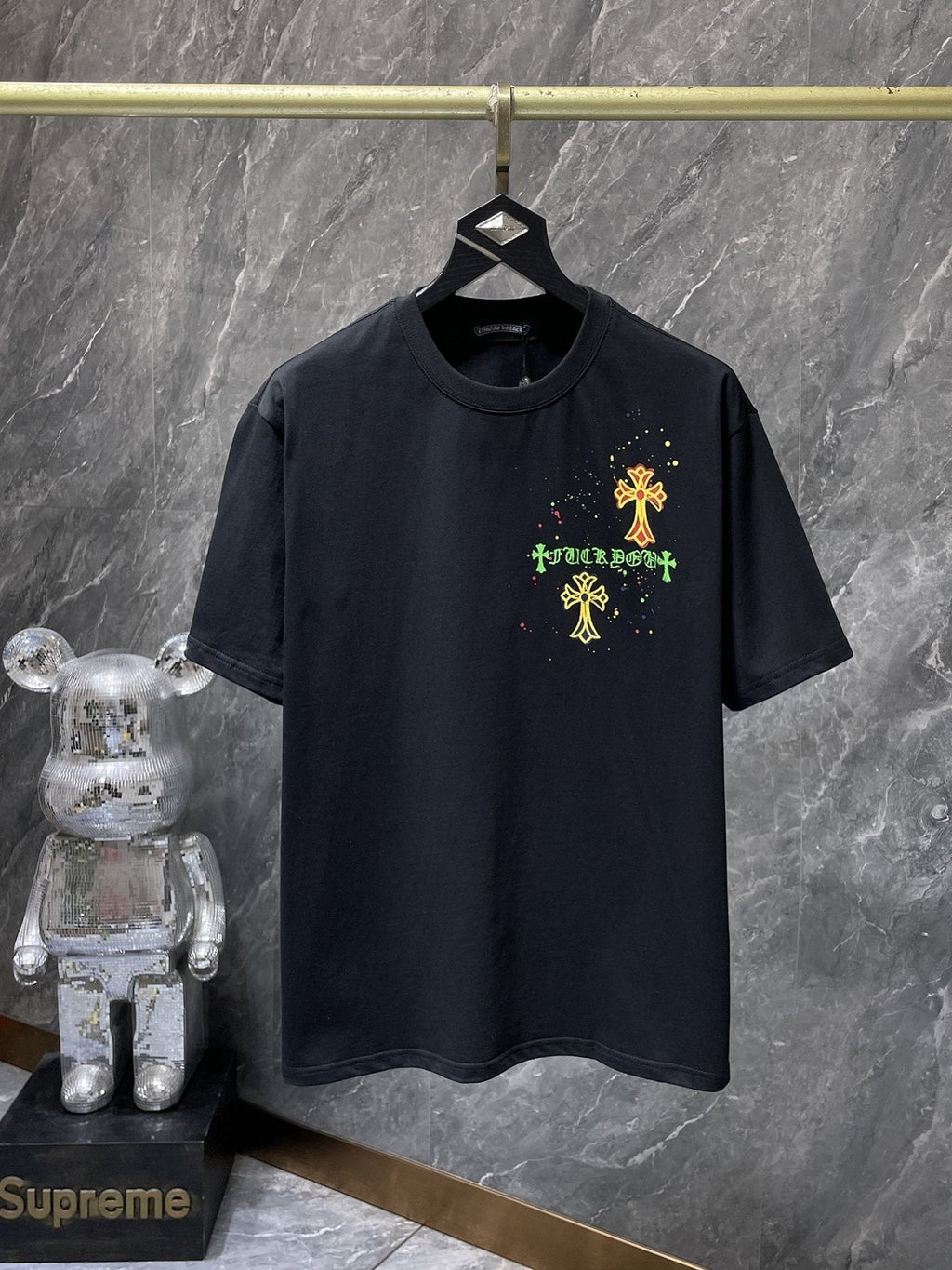 Chrome Hearts Cross Graffiti Graphic T-Shirt