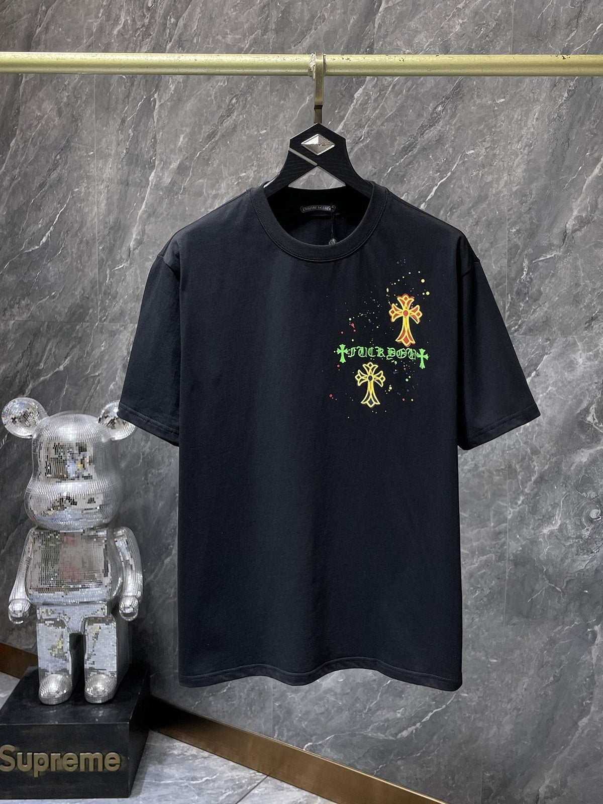 Chrome Hearts Cross Graffiti Graphic T-Shirt