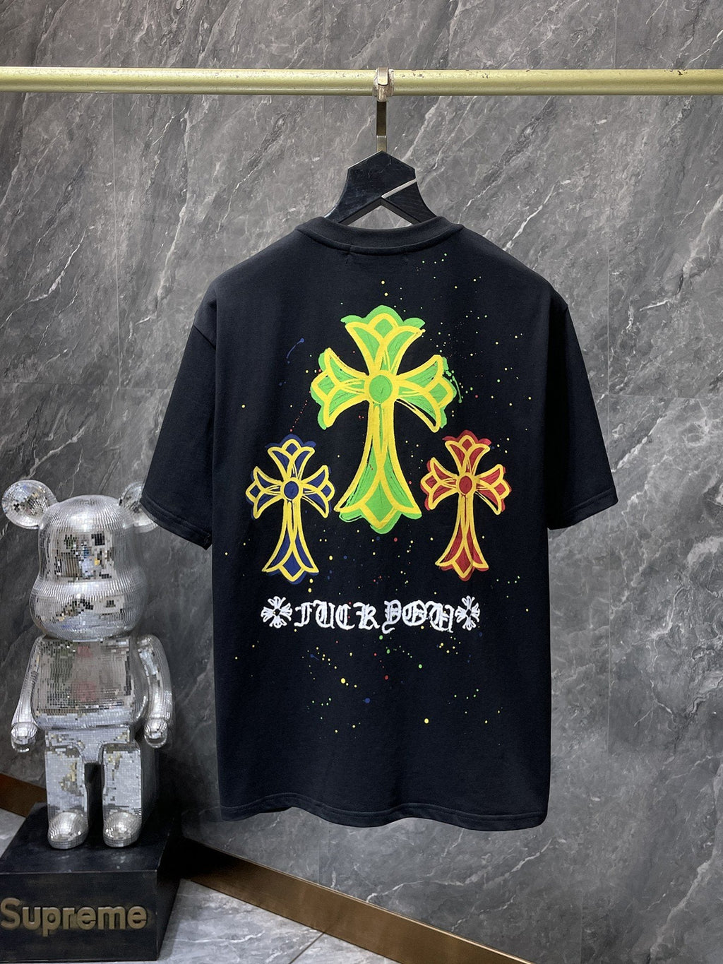 Chrome Hearts Cross Graffiti Graphic T-Shirt
