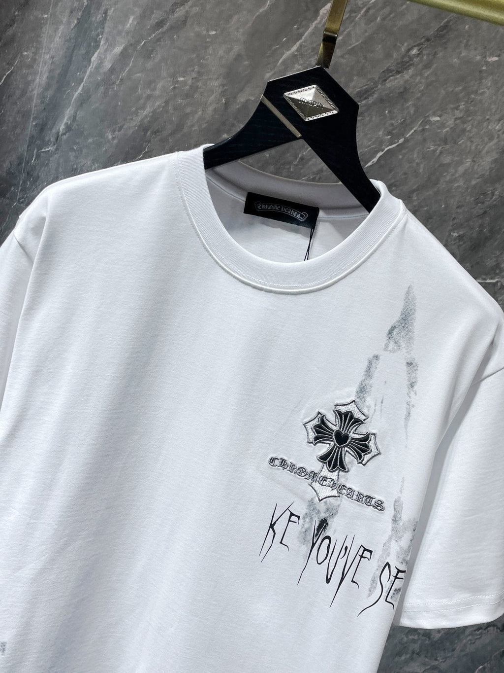 Chrome Hearts Floral Cross Graphic T-Shirt